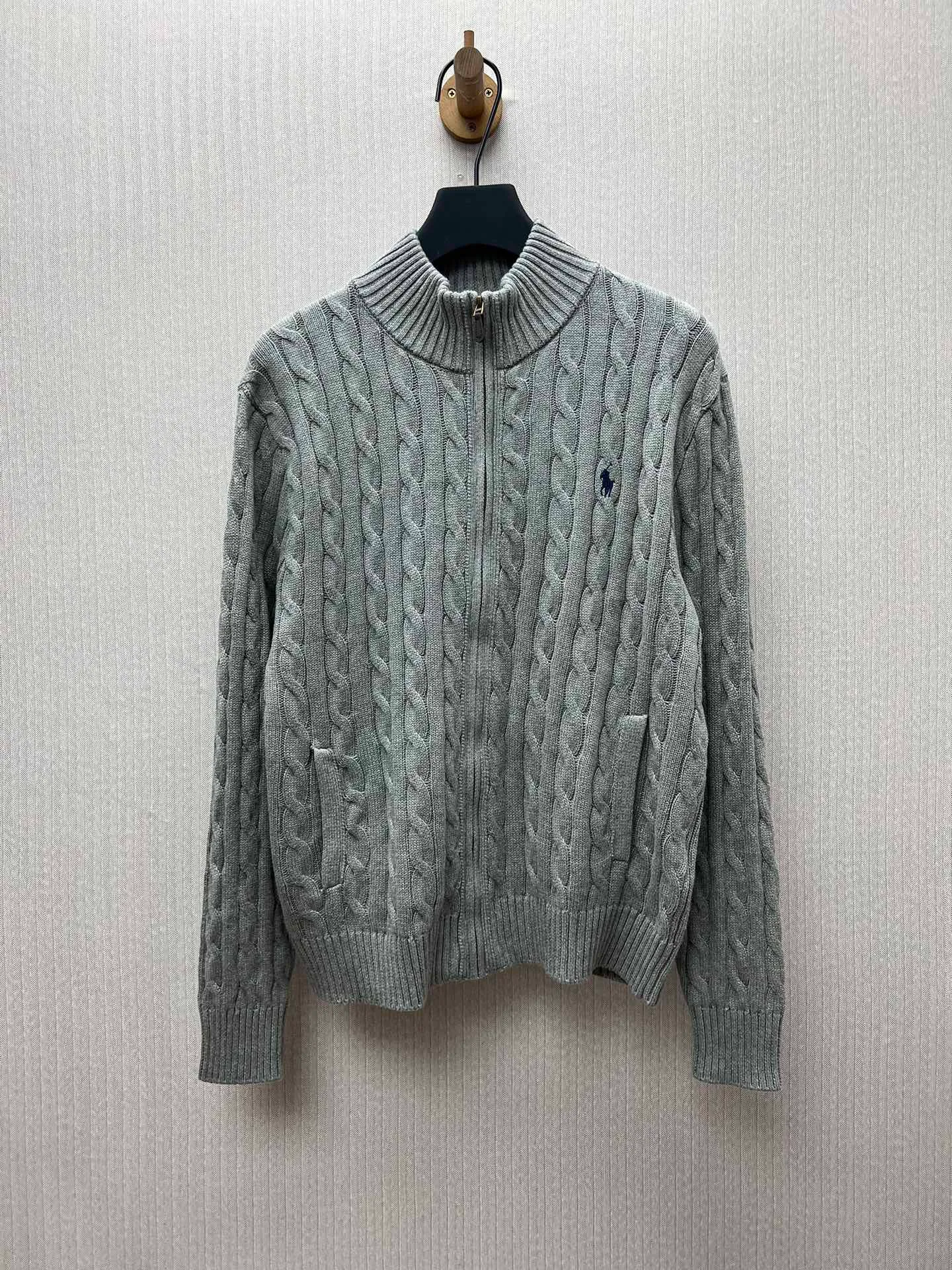 🅿️460 POLO 25ss new cable knitted cardigan, high version for men and women, code number: M.L.XL.XXL.